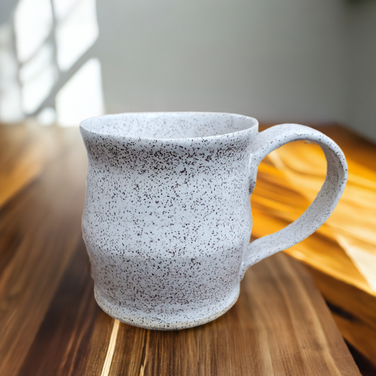 White Speckled Clay Coffee Mug