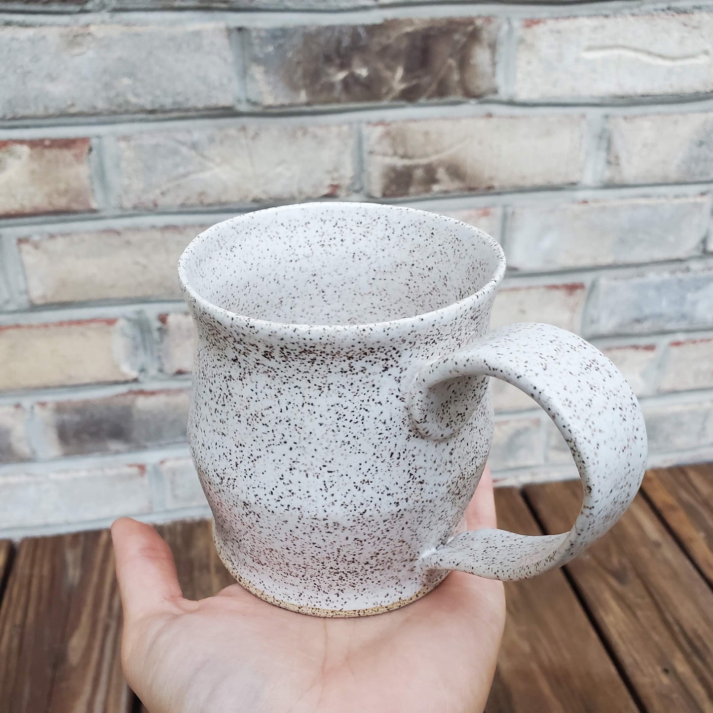 White Speckled Clay Coffee Mug