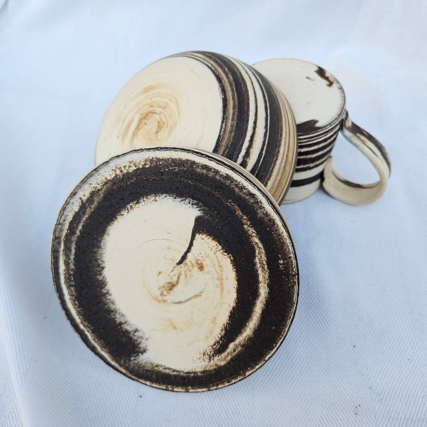 Marbled Clay Breakfast Set (Bowl, Mug, Small Plate)